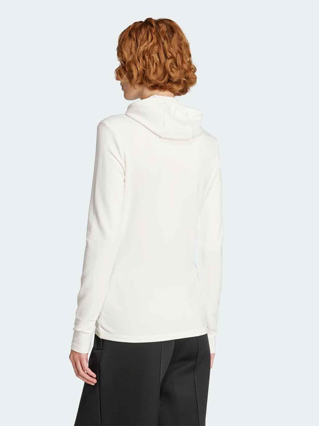 Adidas t-shirt bianco con cappuccio