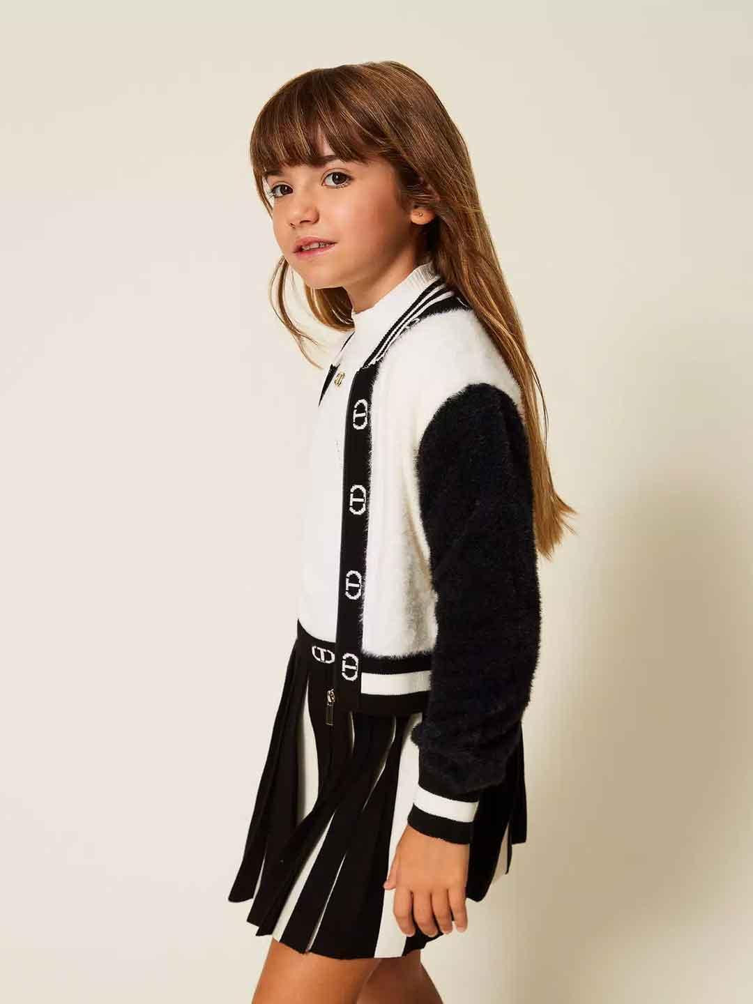 Twinset gonna kids nero e bianco