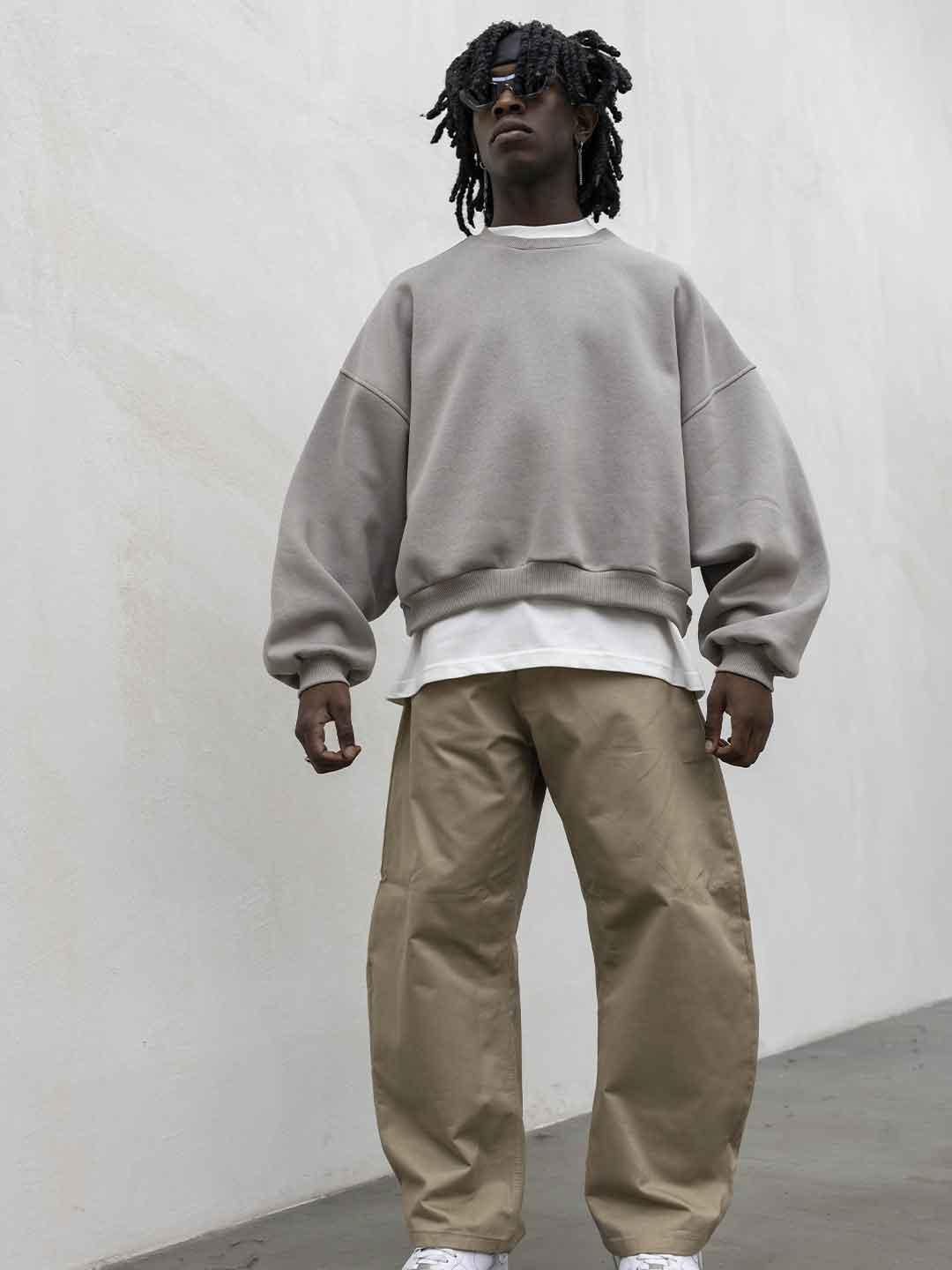 Present Day felpa beige girocollo