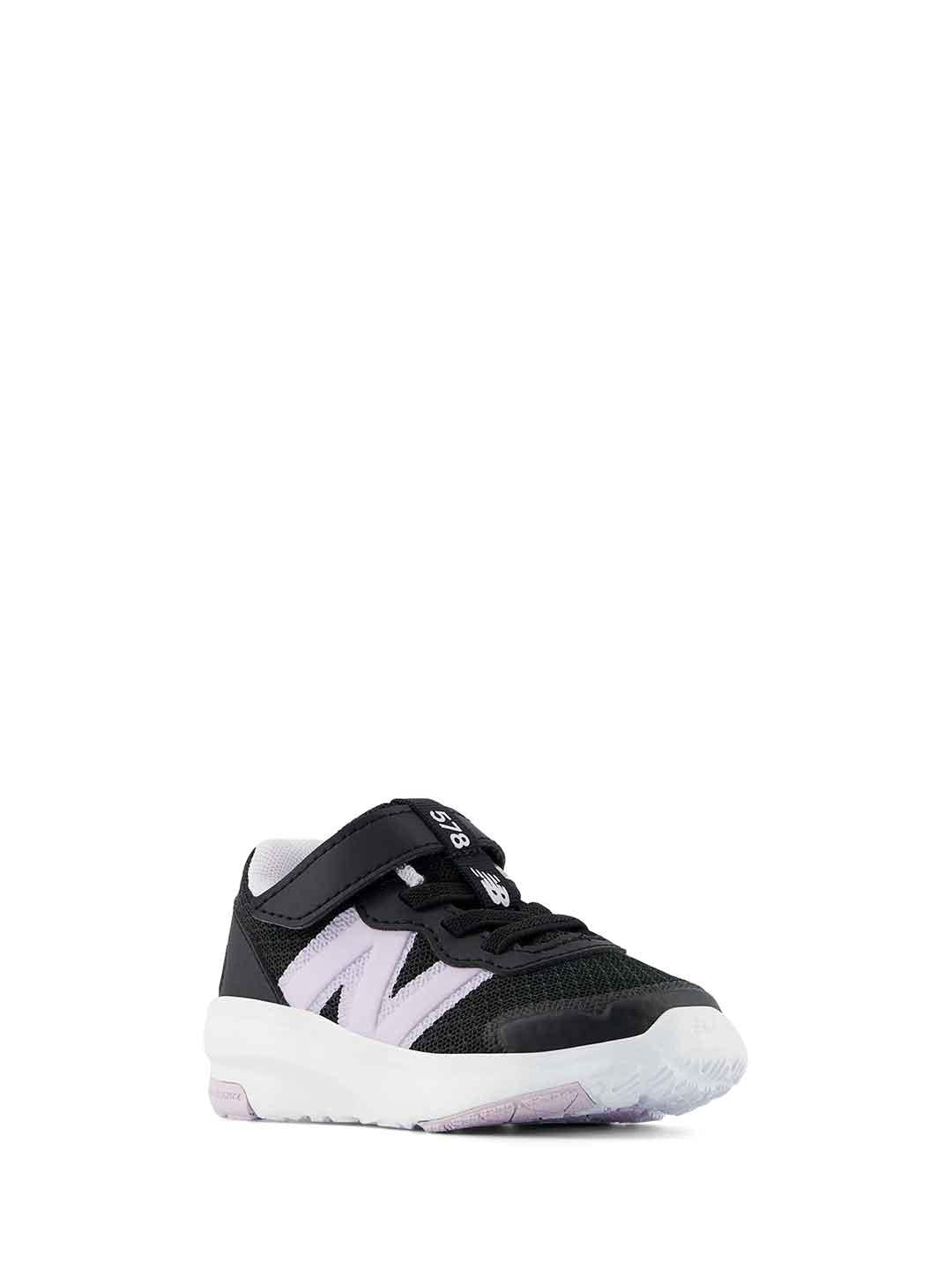 New Balance 578 sneakers kids nero con logo rosa