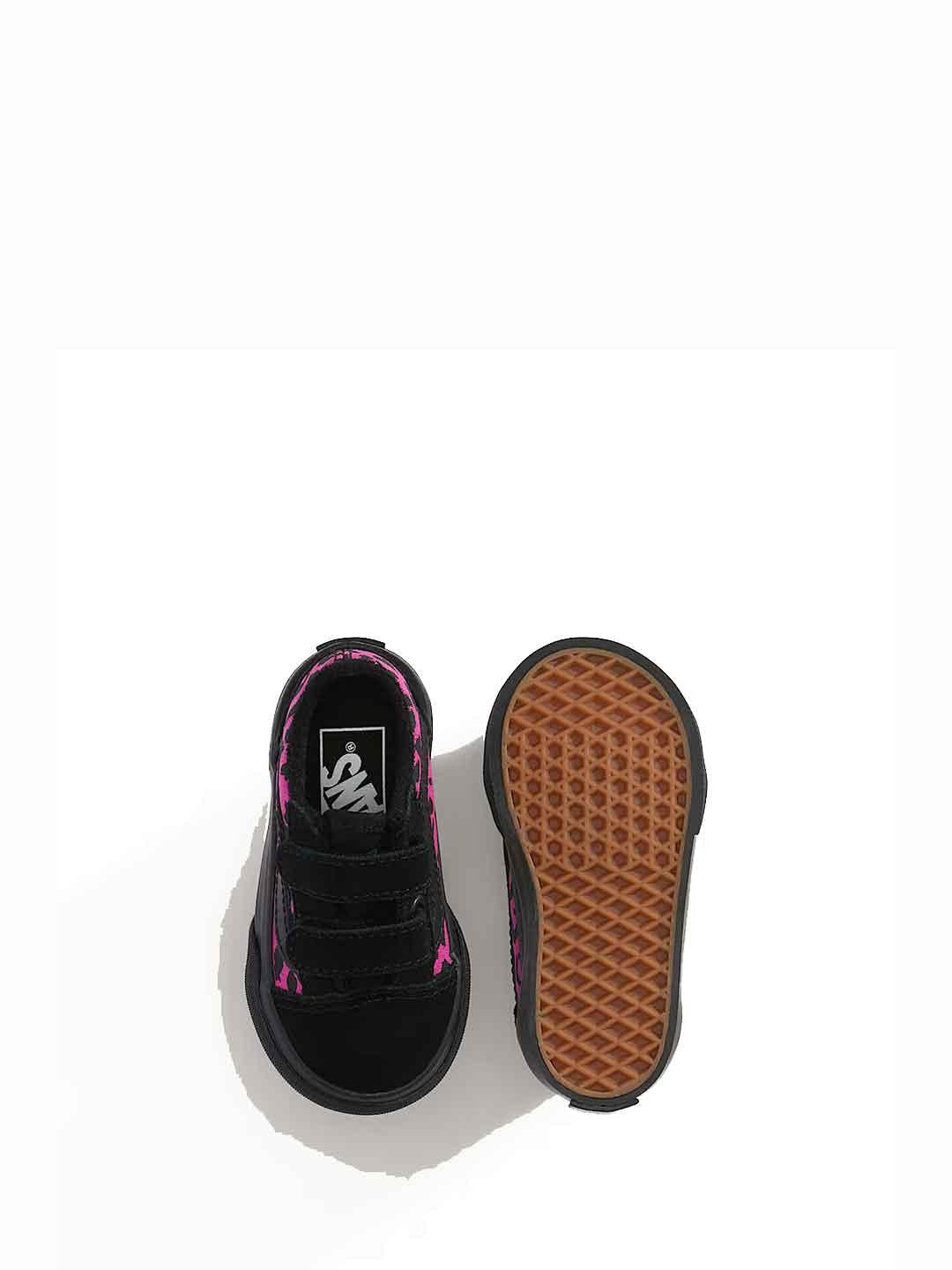 Vans Old Skool sneakers kids nero e fucsia