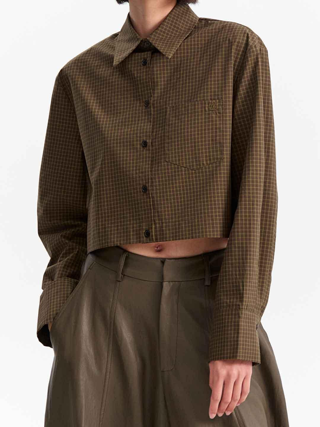 Eleh camicia verde a quadri