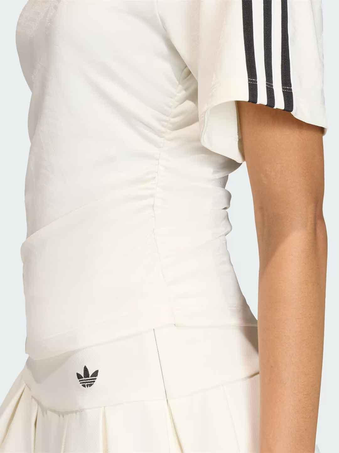 Adidas t-shirt bianco con bande nero