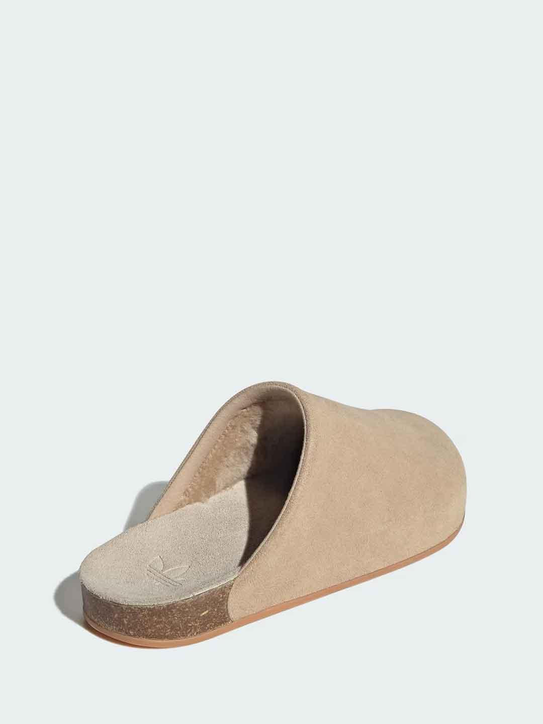 Adidas Adimule sabot beige con pelliccia interna