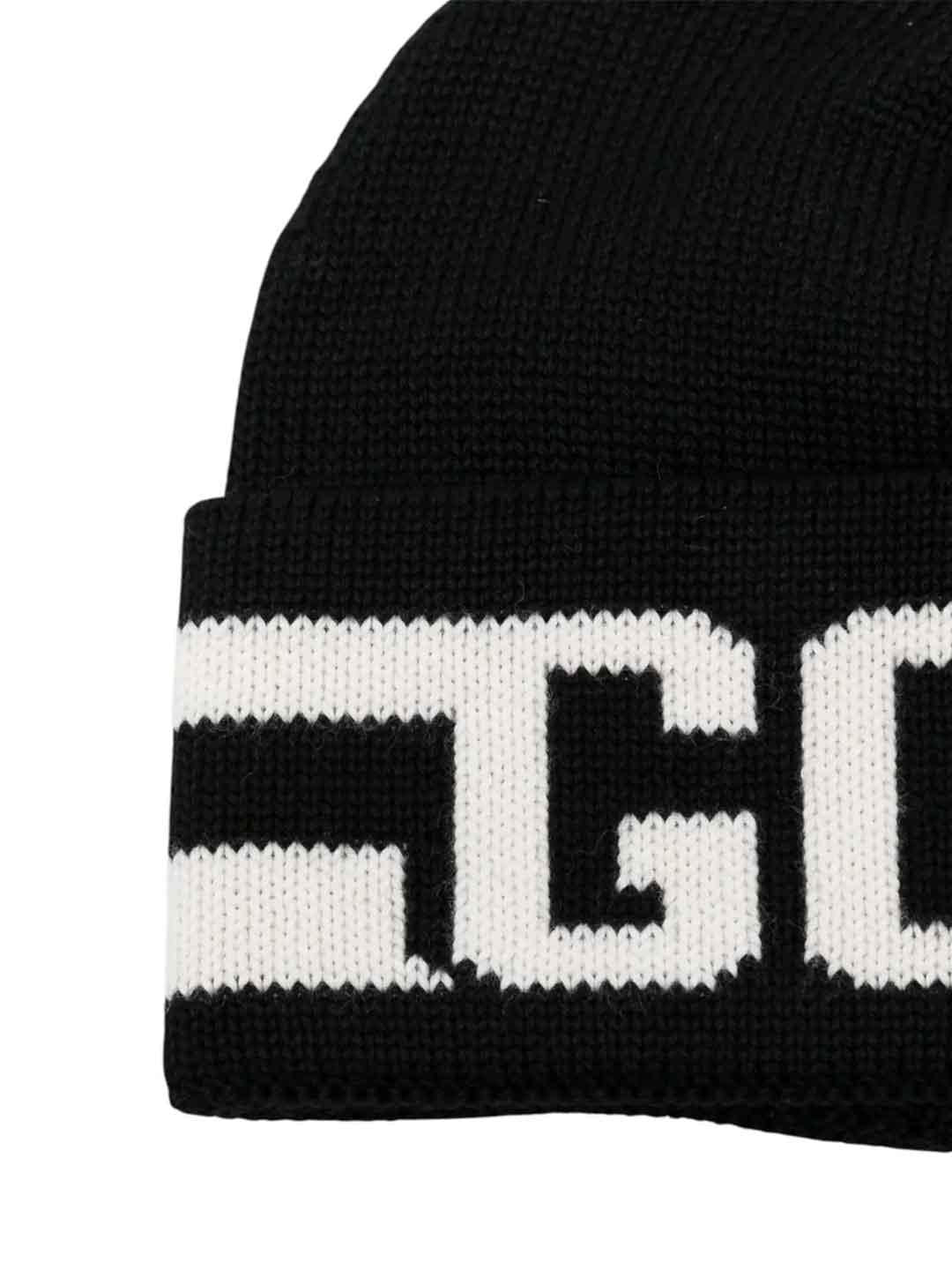 GCDS cappello kids nero in lana