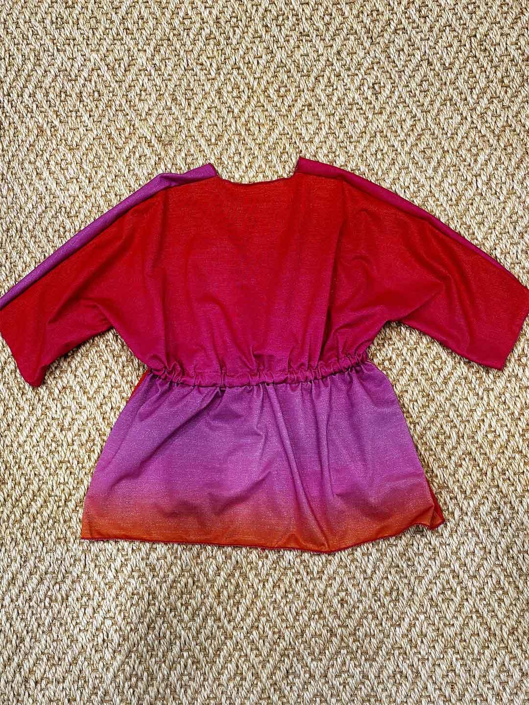 Island Coco kimono kids arancio corto