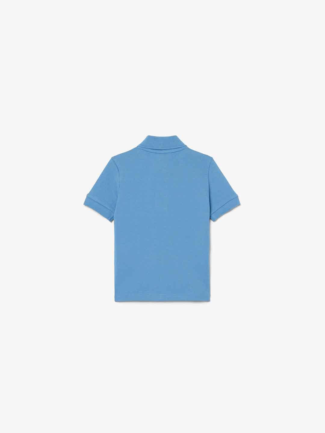 Lacoste t-shirt kids azzurro con banda celeste