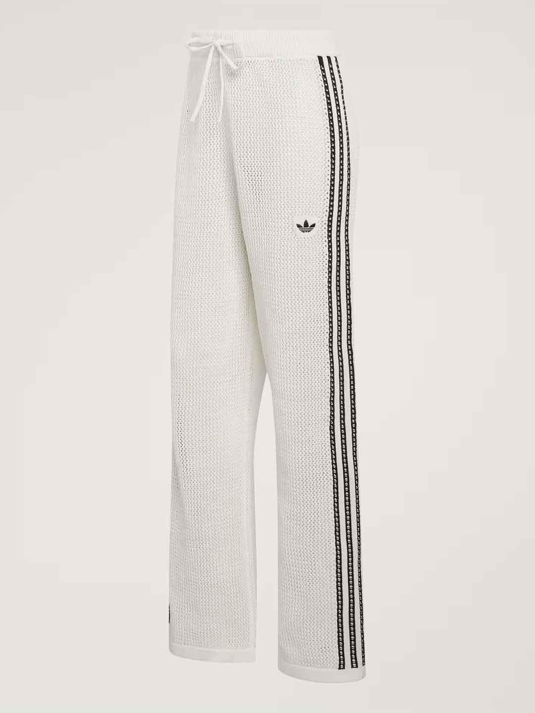 Adidas Firebird pantalone bianco in crochet