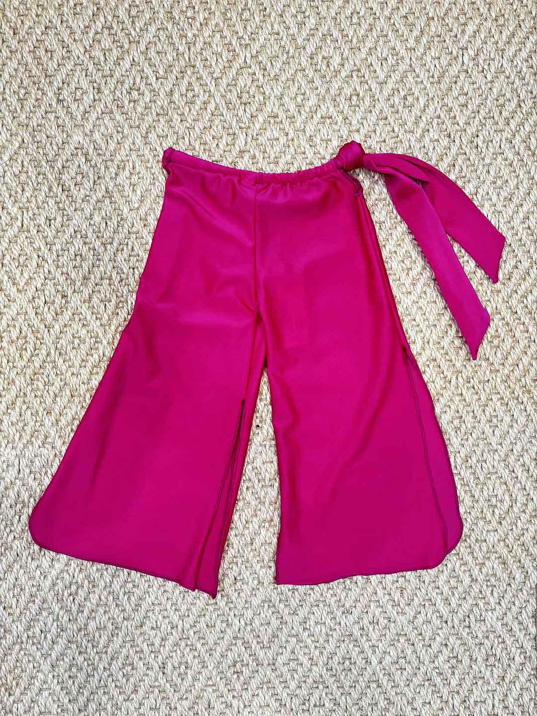 Island Coco pantaloni kids fucsia con nodi