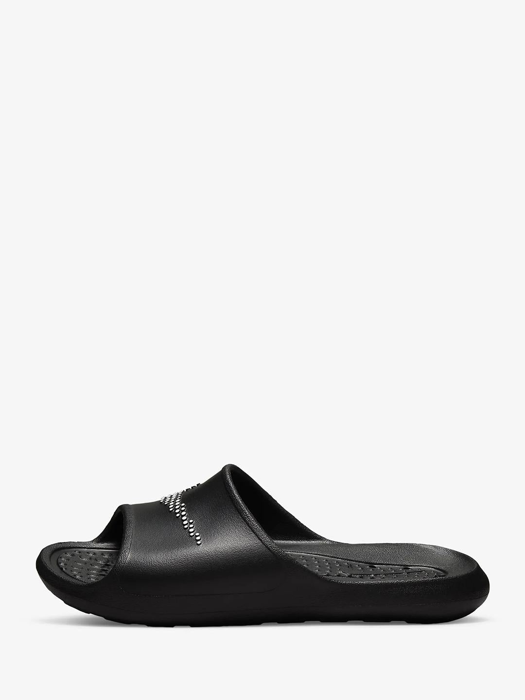 Nike Victori One ciabatta nero con logo bianco