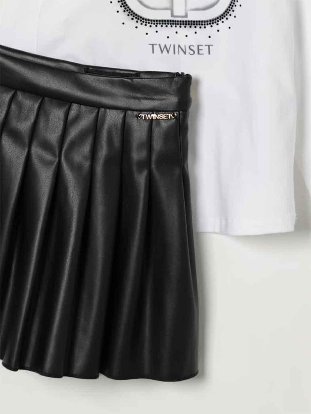 Twinset coordinato kids bianco