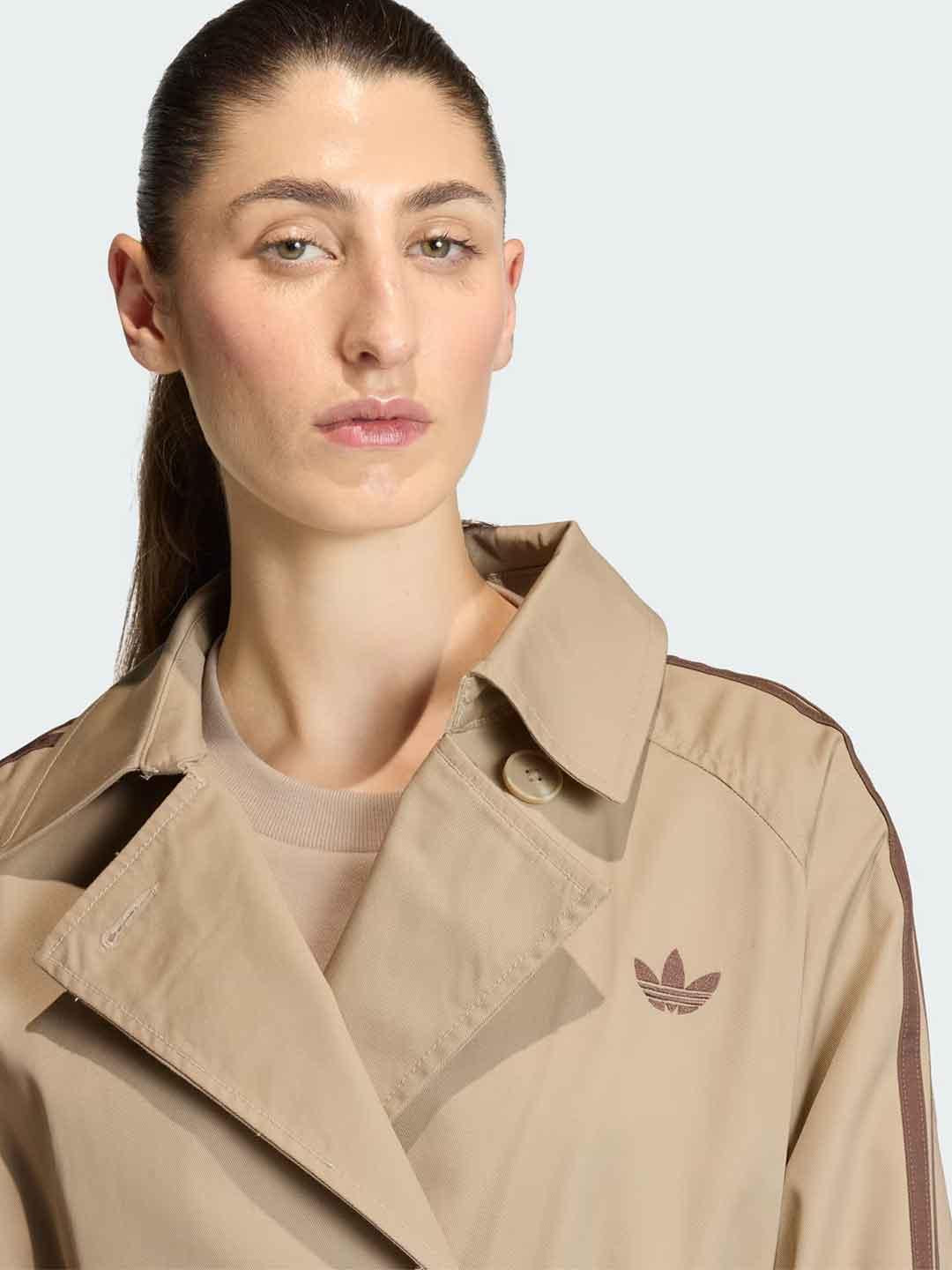 Adidas trench beige lungo