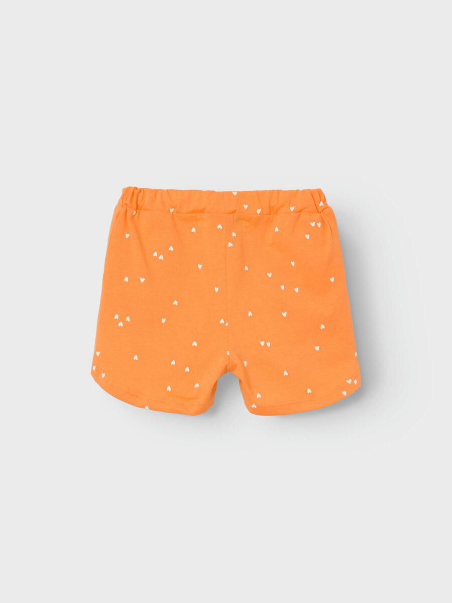 Name It kids shorts arancione con cuori in contrasto