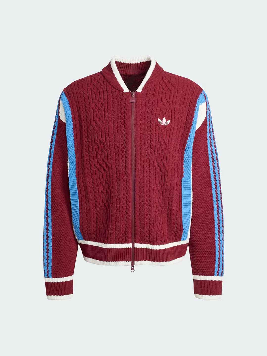 Adidas cardigan bordeaux con zip