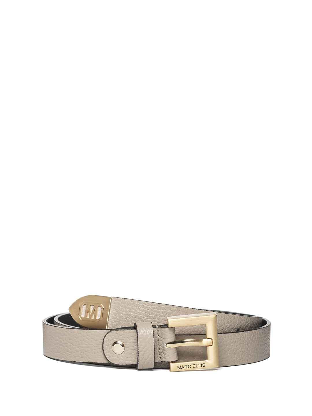 Marc Ellis 161 cintura beige fibbia quadrata oro