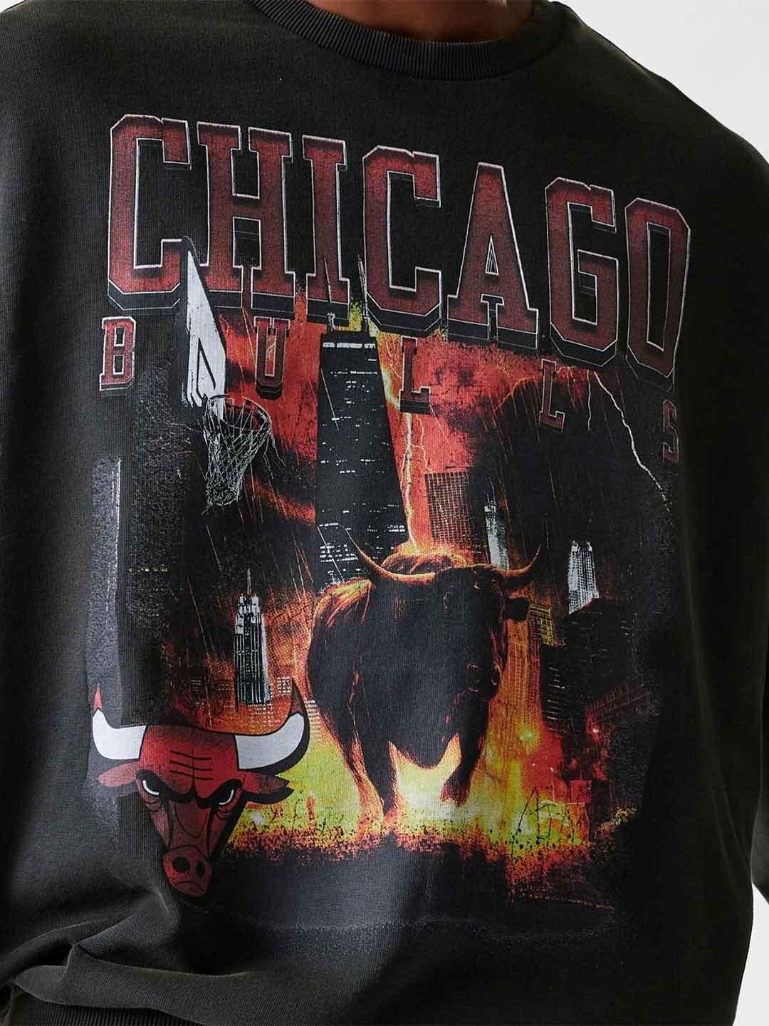 New Era felpa grigio Chicago Bulls