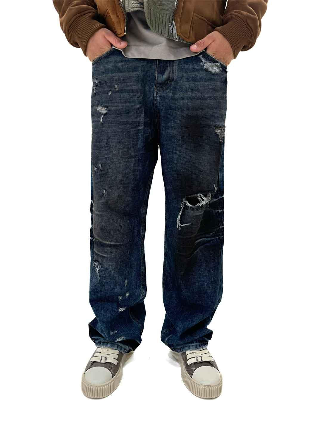 Cianotic Super baggy Raw jeans scuro baggy