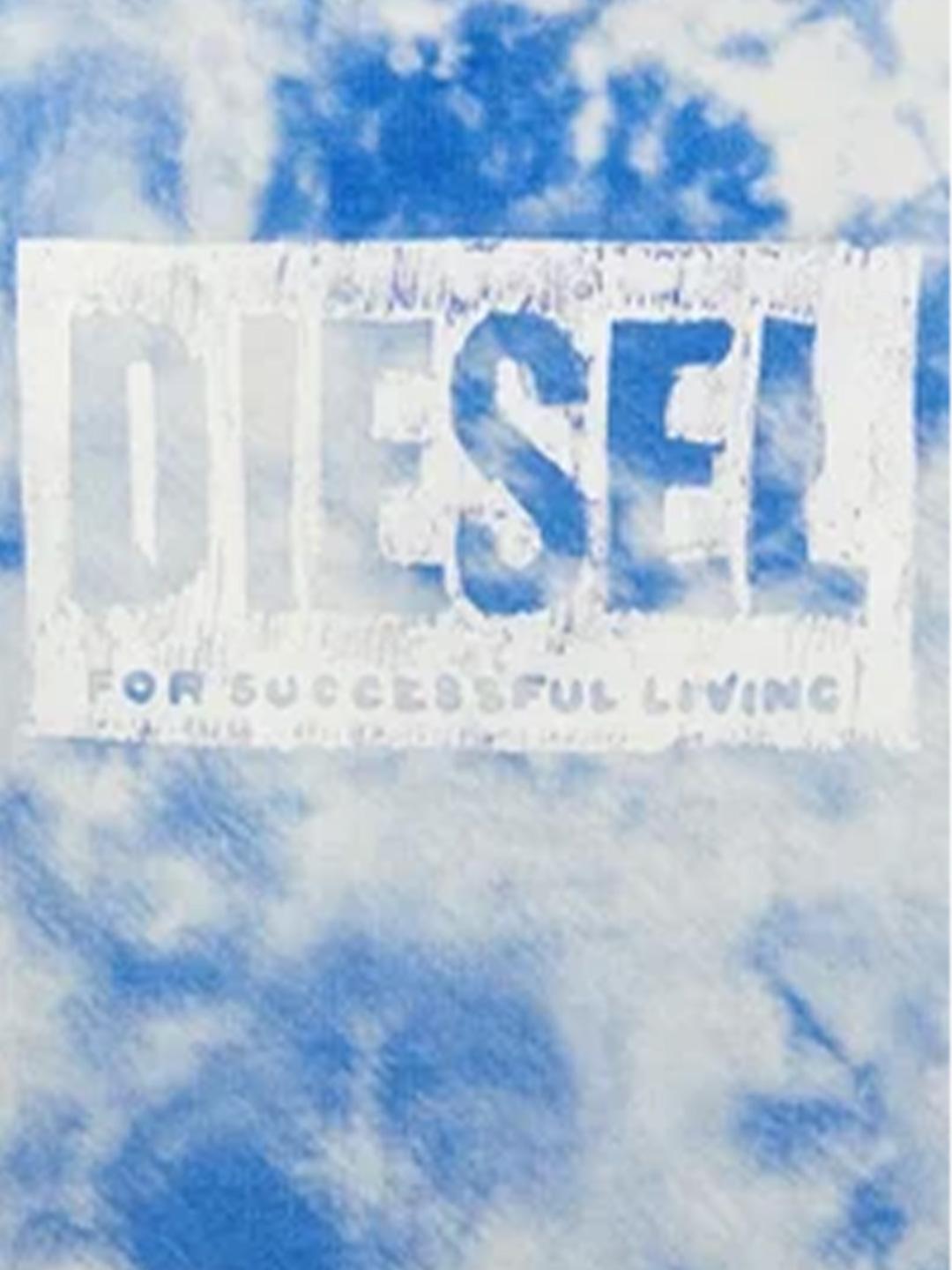 Diesel set cappello, body e foulard bianco e blu neonati