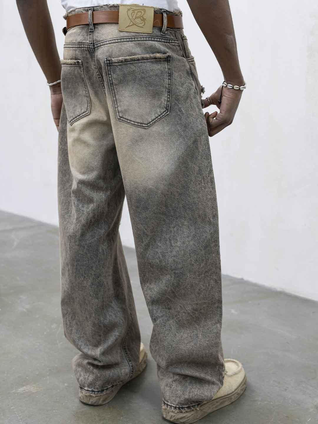 Present Day jeans beige modello balloon