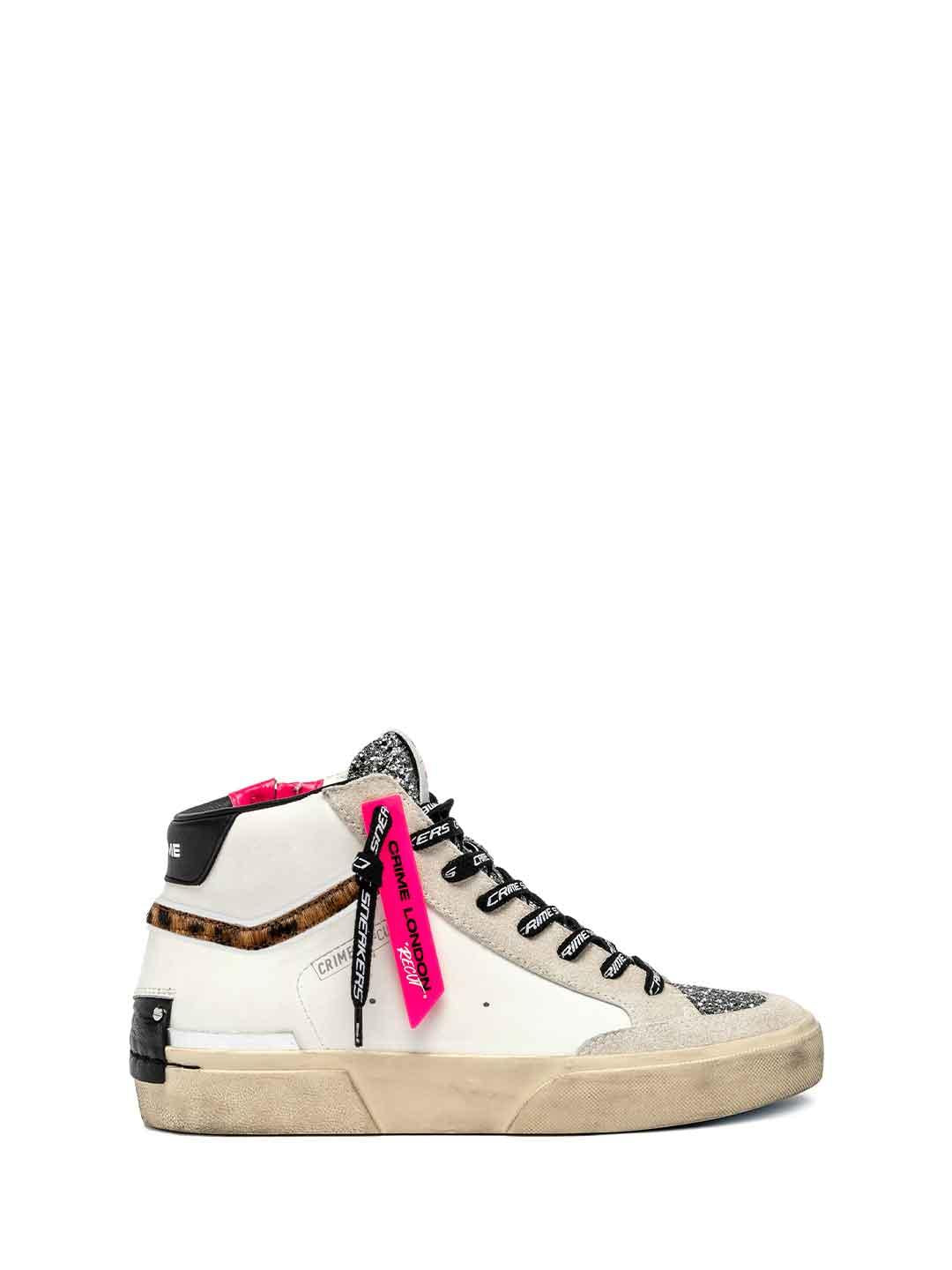 Crime Recut High sneakers bianco a stivaletto