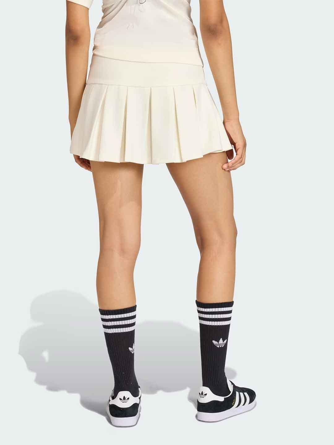 Adidas gonna bianco corta