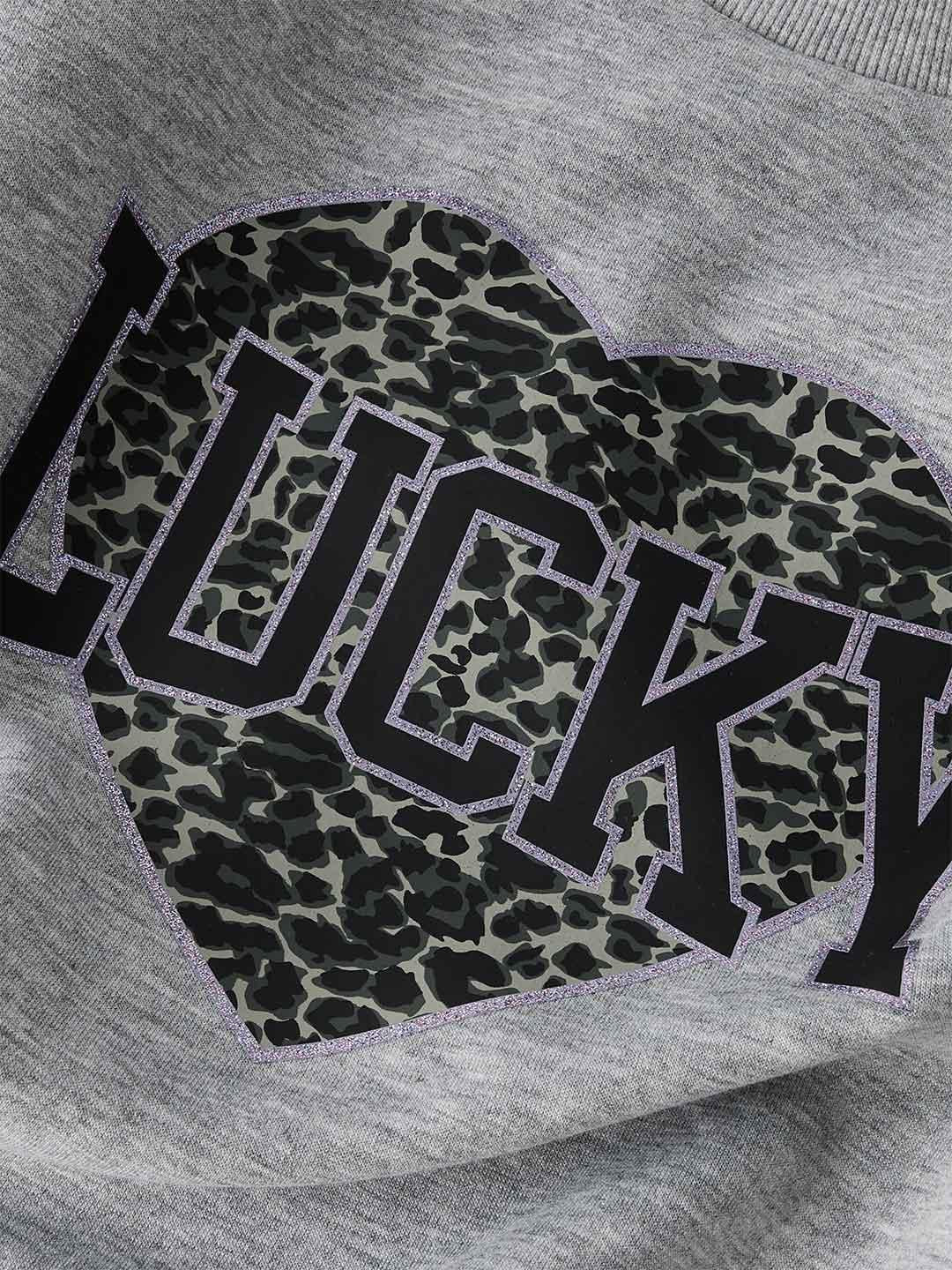 Name It felpa kids grigio stampa lucky