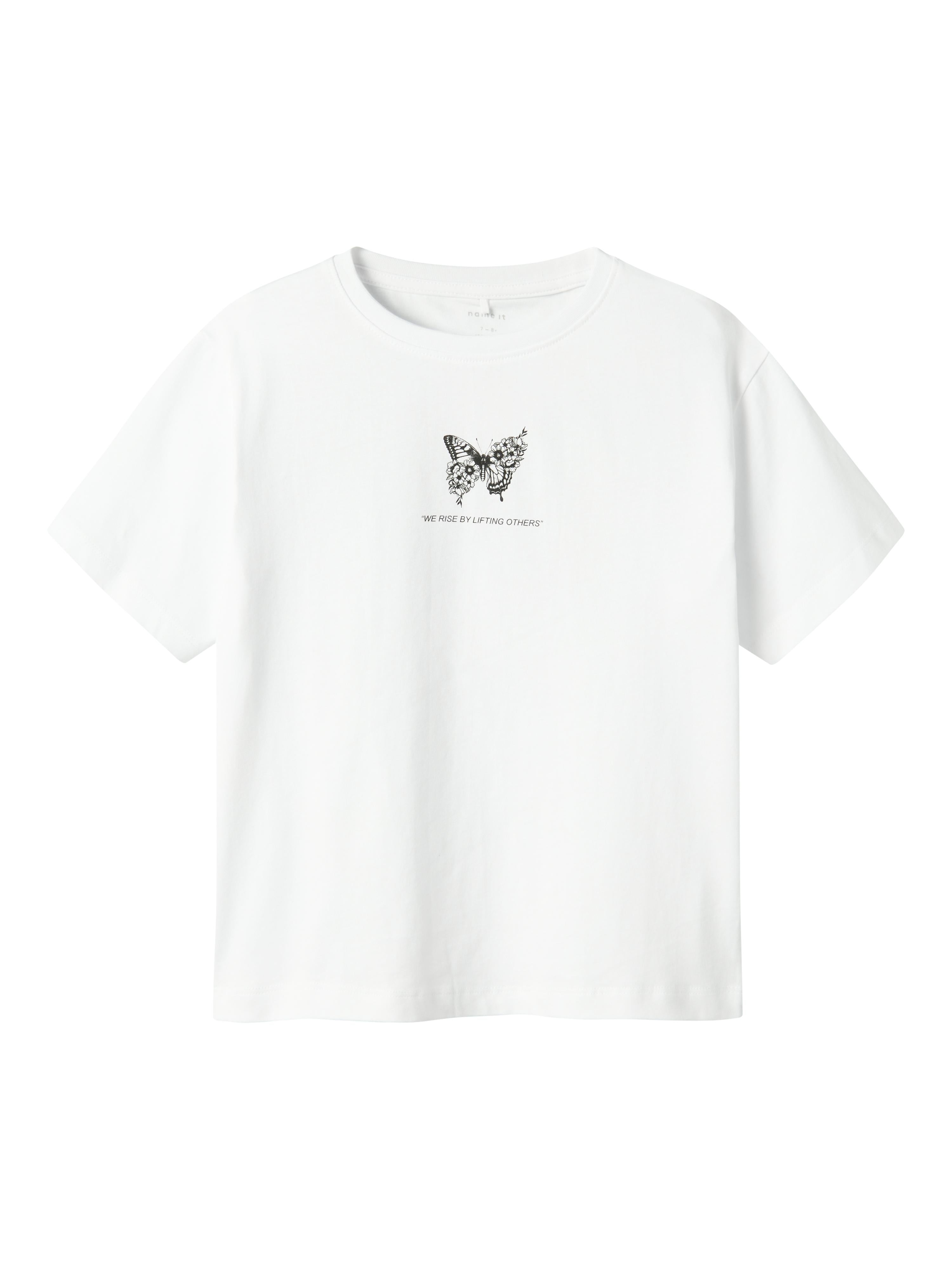 Name It t-shirt kids bianco con farfalla nero
