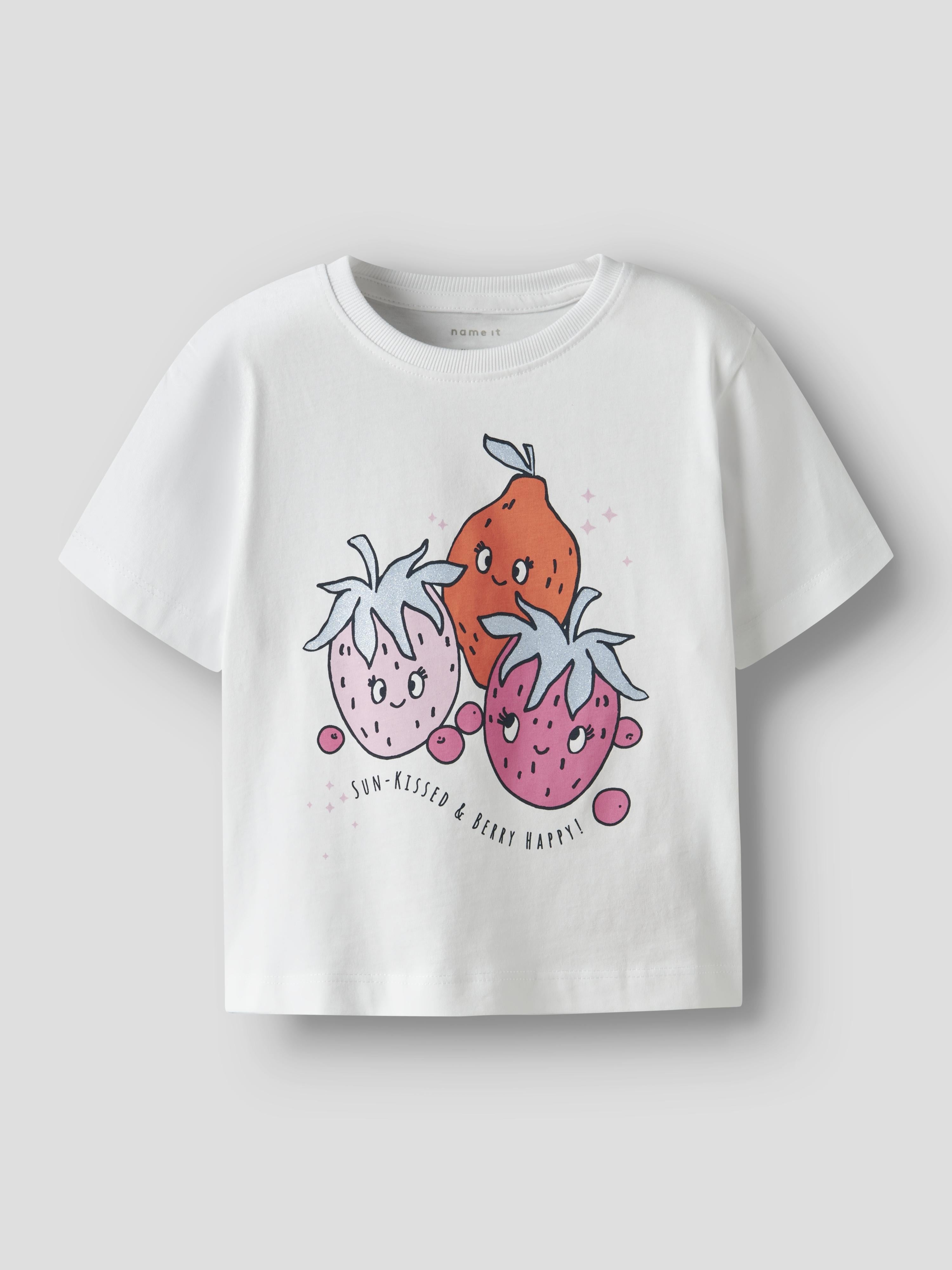 Name It t-shirt kids bianco con stampa fragole