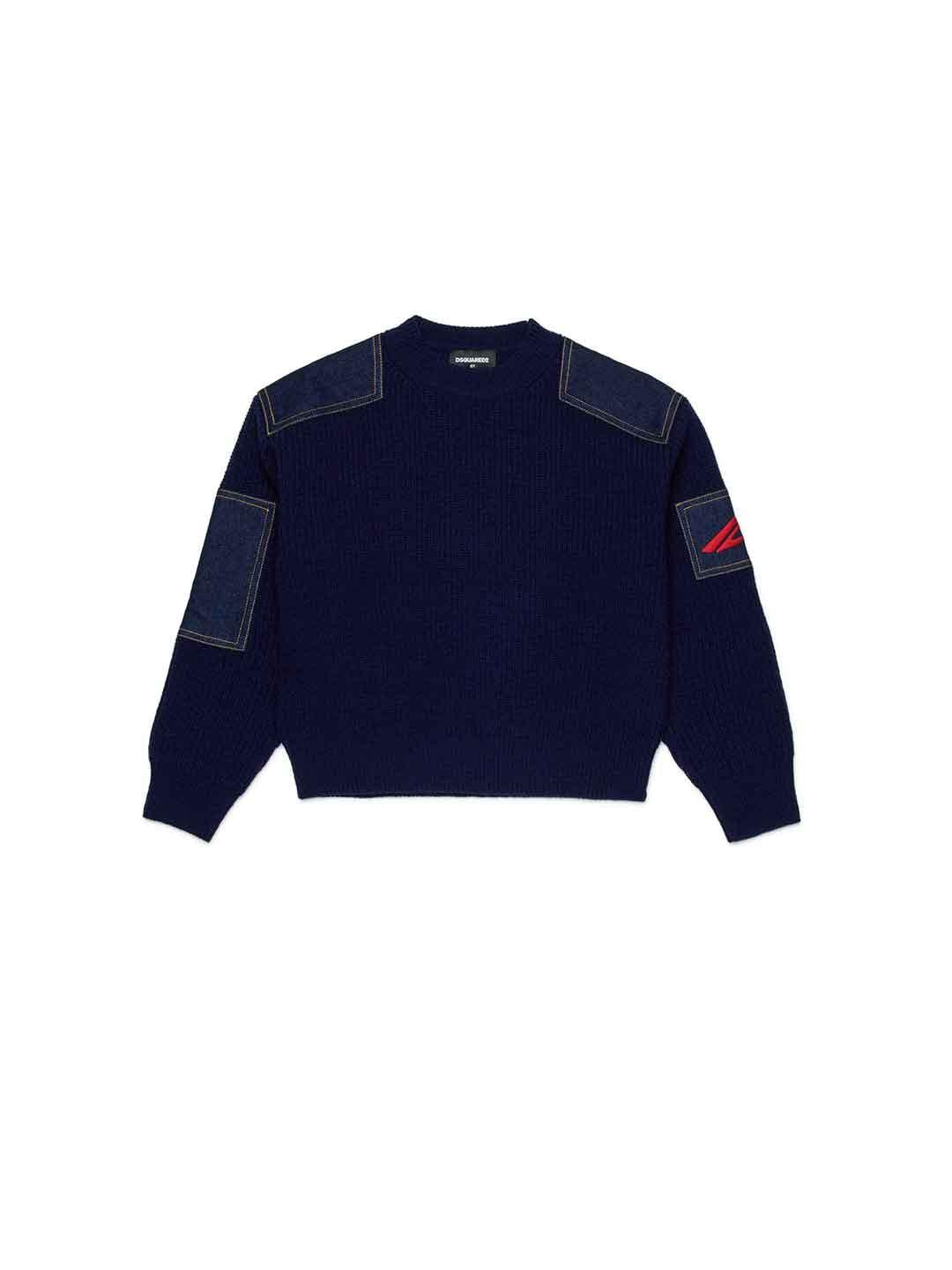Dsquared 2 maglione blu in jeans