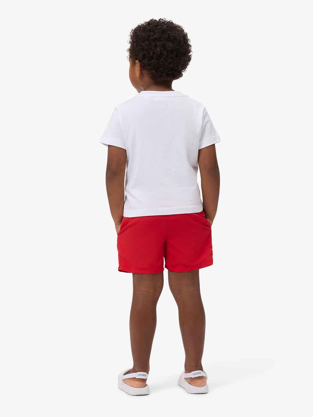 Lacoste costume kids rosso con logo