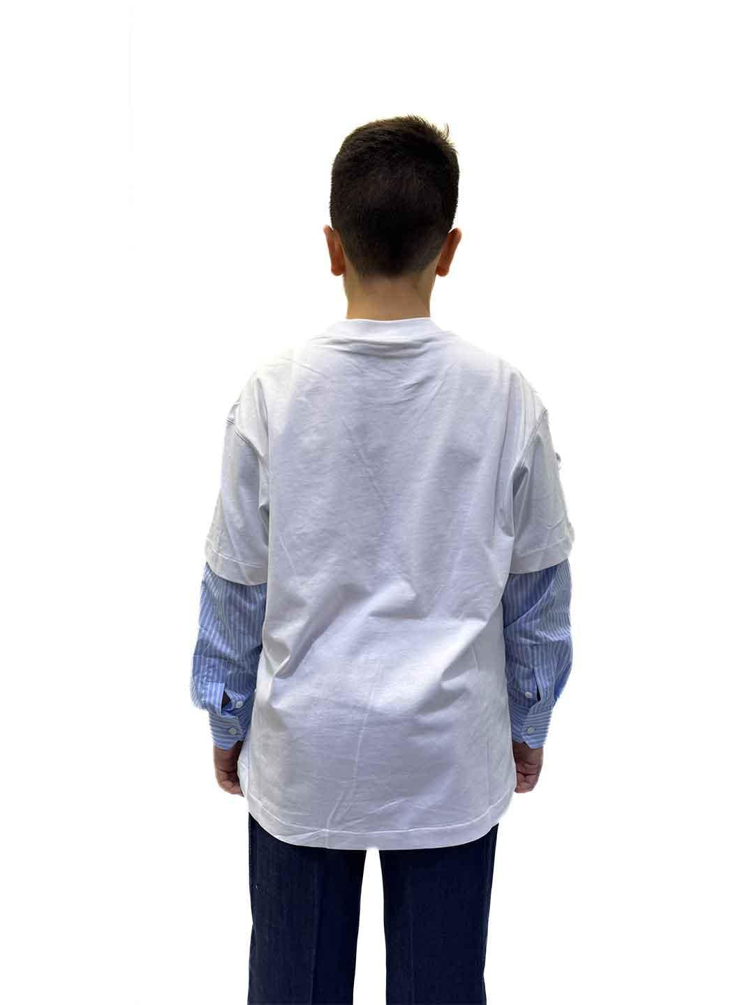 Im Brian t-shirt kids bianco manica lunga a camicia