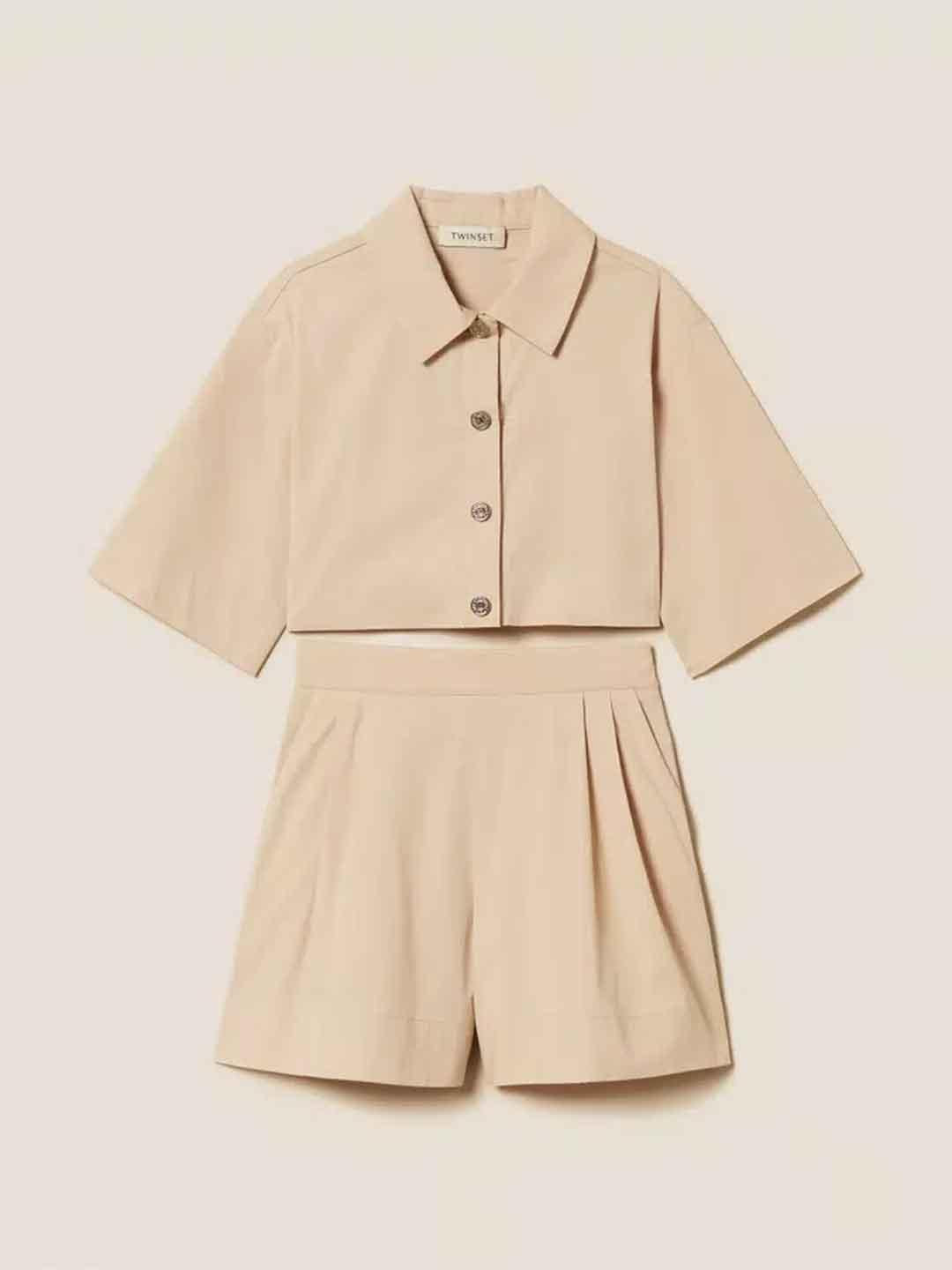 Twinset coordinato kids beige