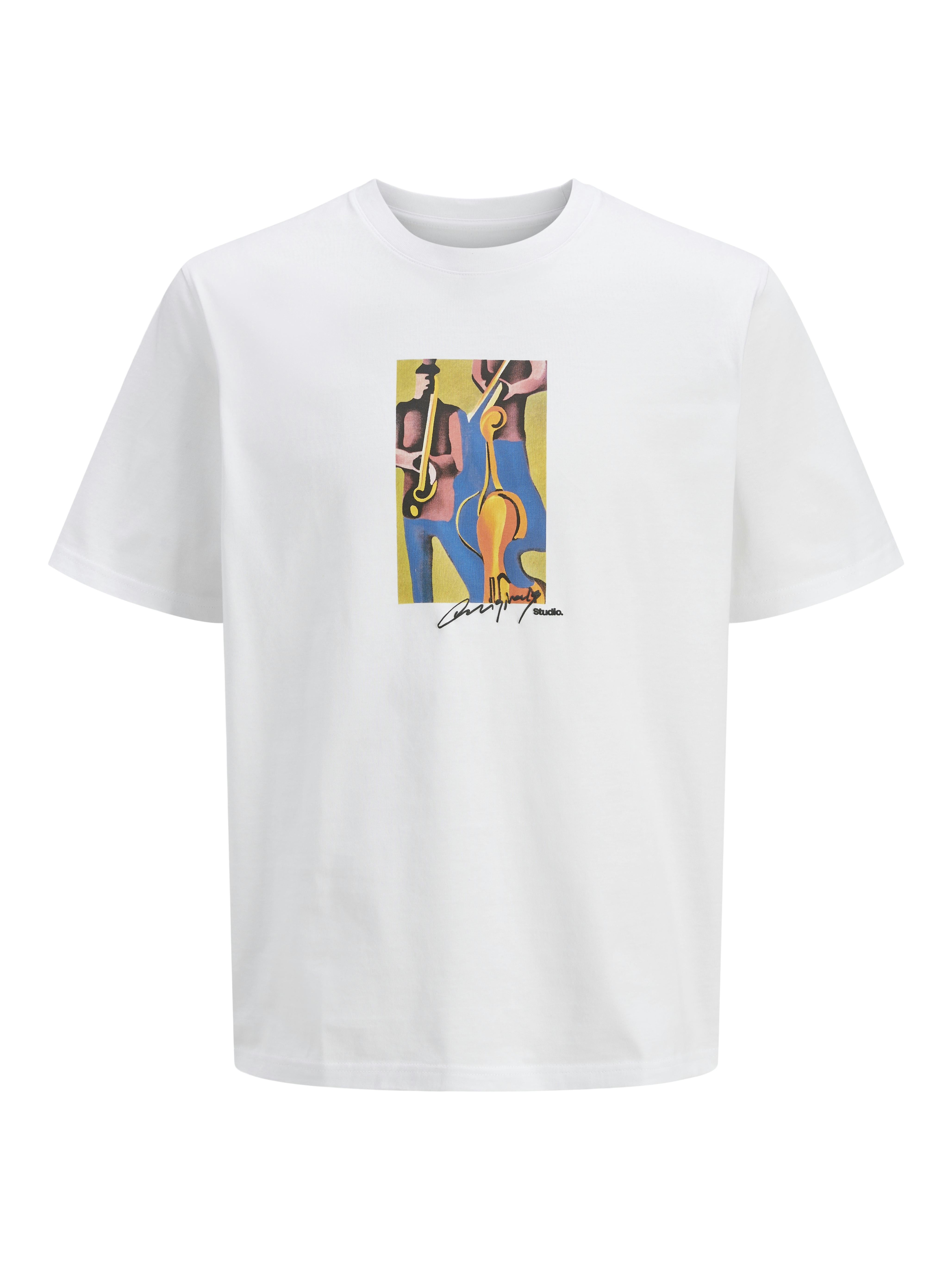 Jack & Jones t-shirt bianco con grafica