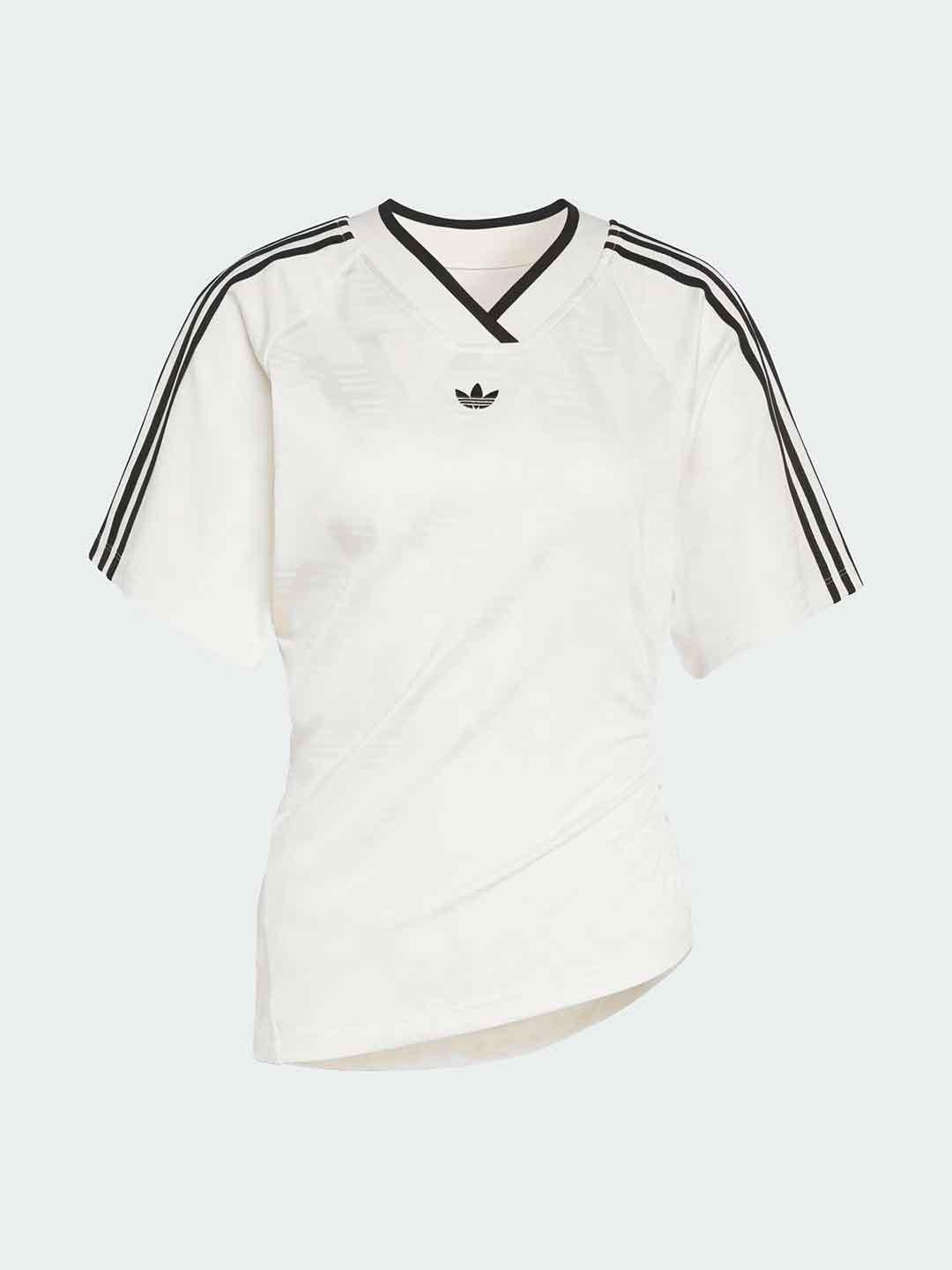 Adidas t-shirt bianco con bande nero