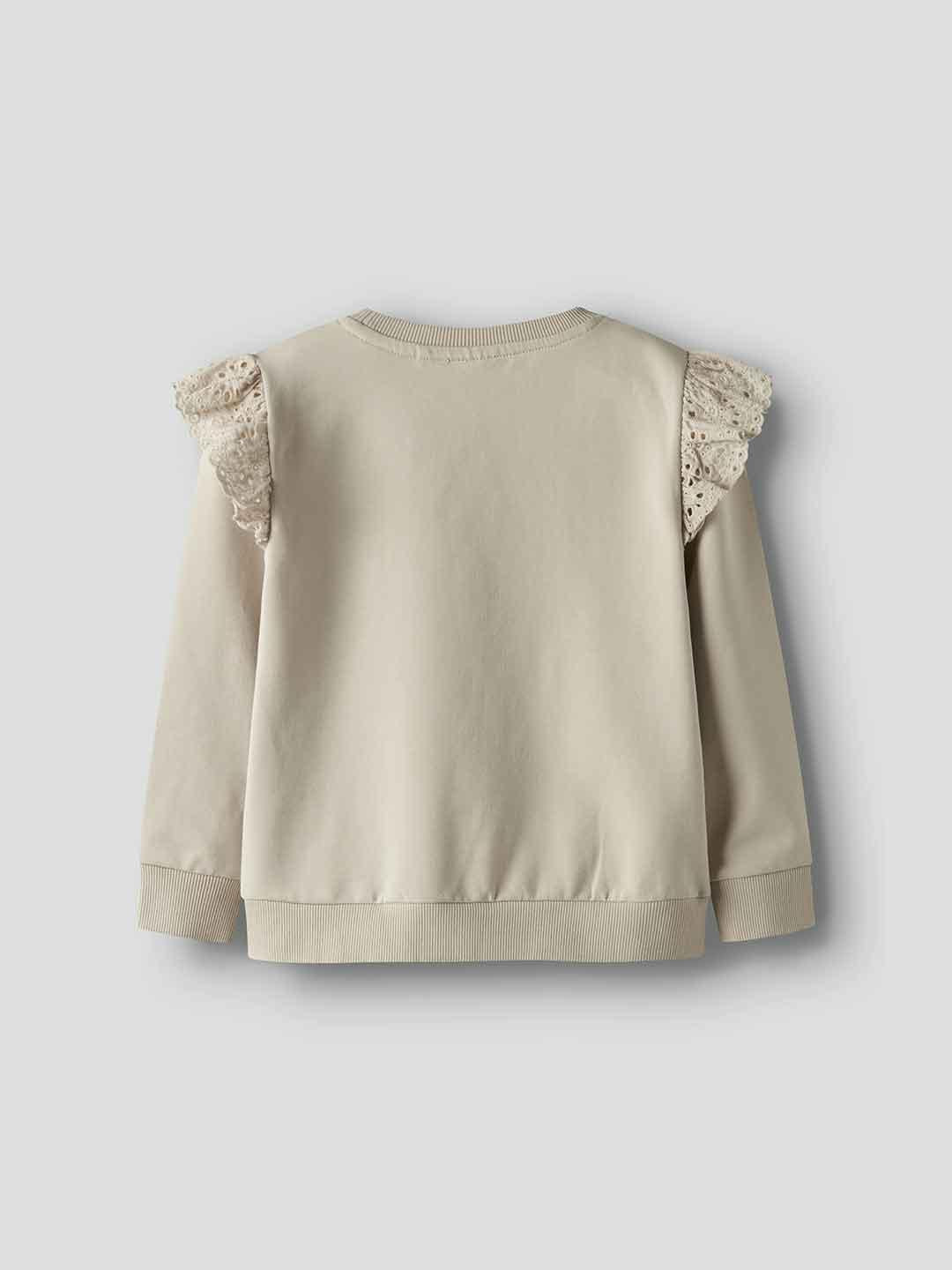 Name It felpa kids beige con volant