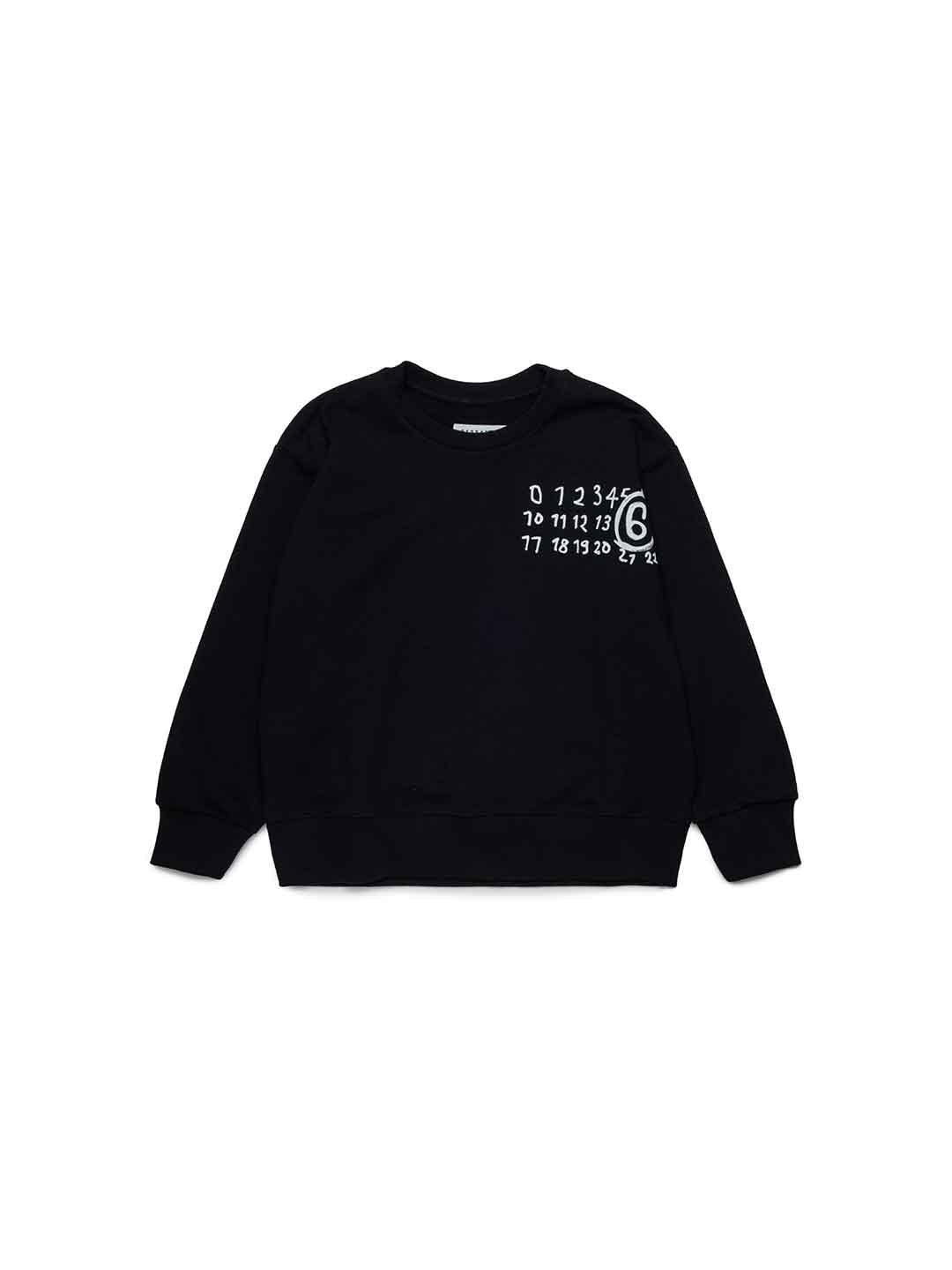 Maison Margiela felpa nero con logo numerico