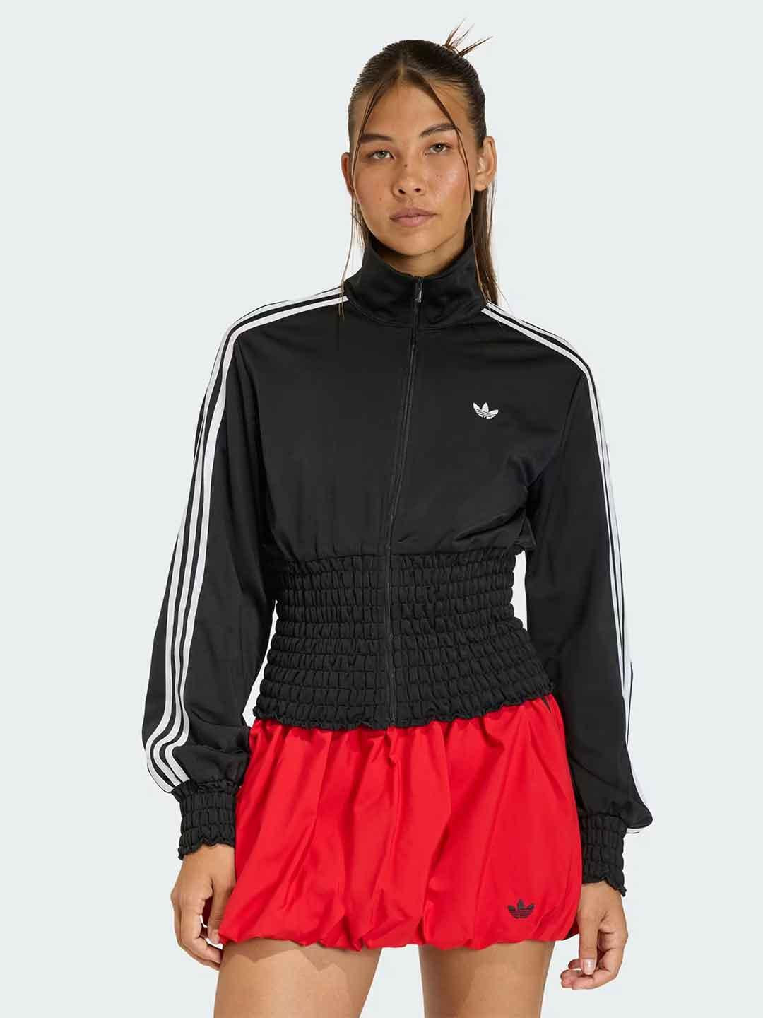 Adidas felpa nero con fascia elasticizzata