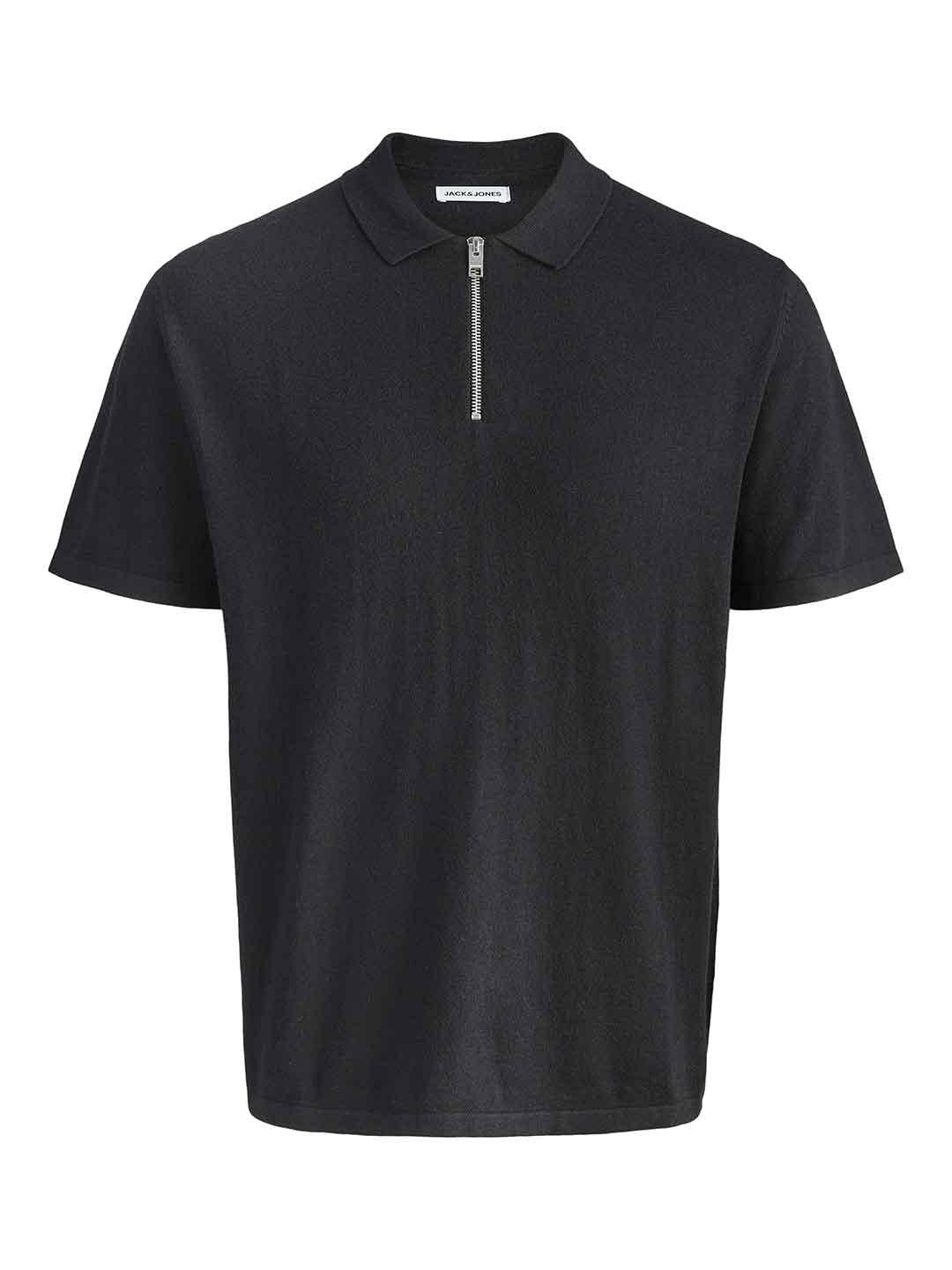Jack & Jones polo nero con zip