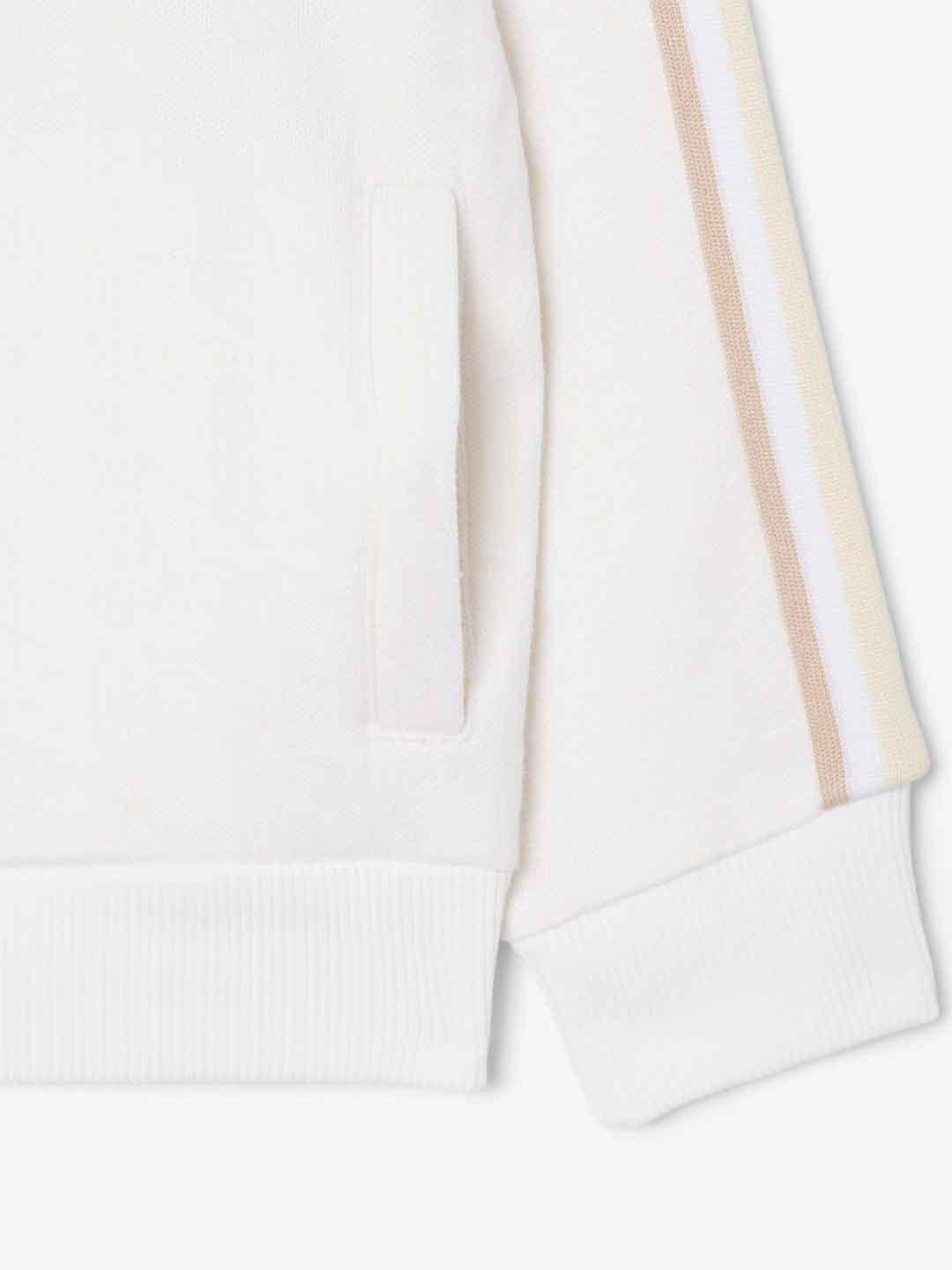 Lacoste felpa kids panna con zip