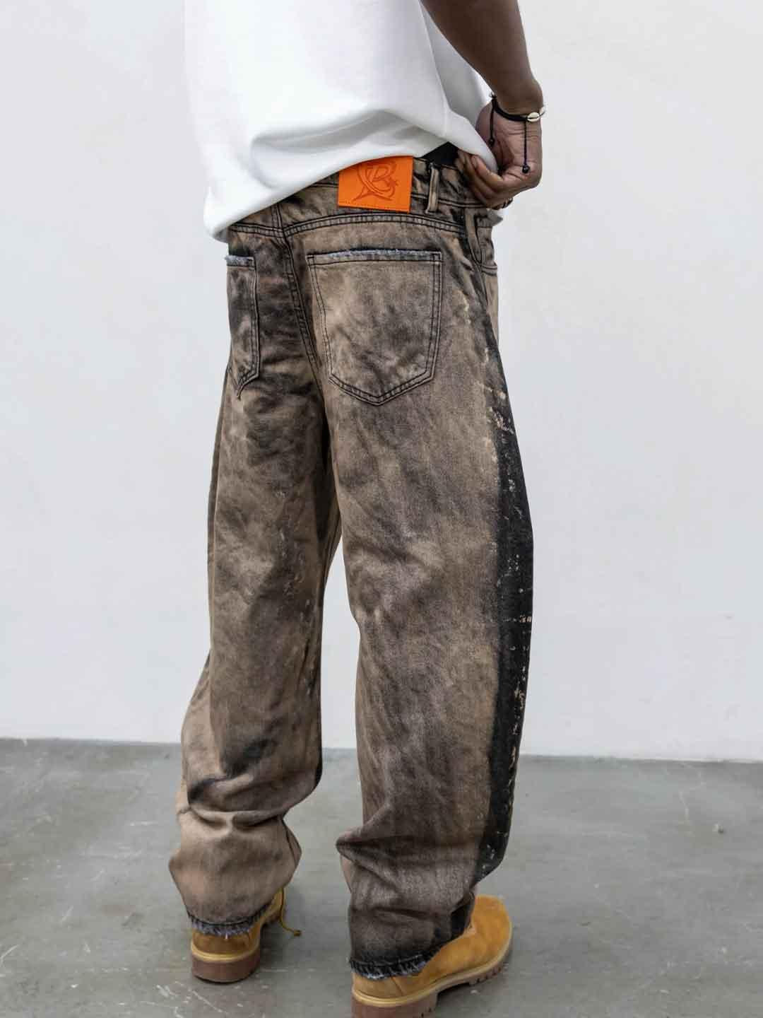 Present Day jeans marrone modello balloon