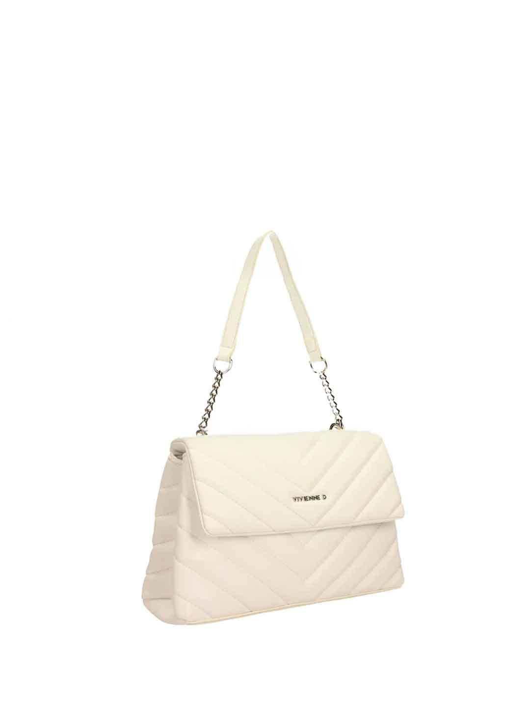Vivienne D Mini Bag Soft borsa bianco trapuntata