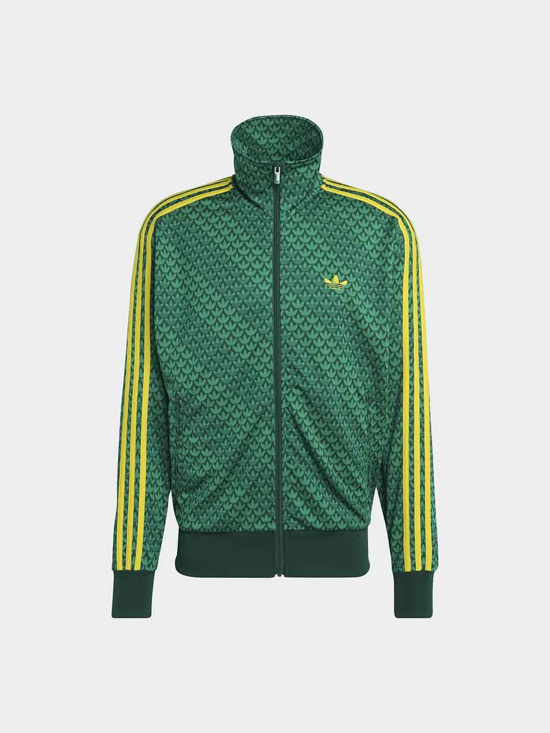 Adidas felpa verde multilogo
