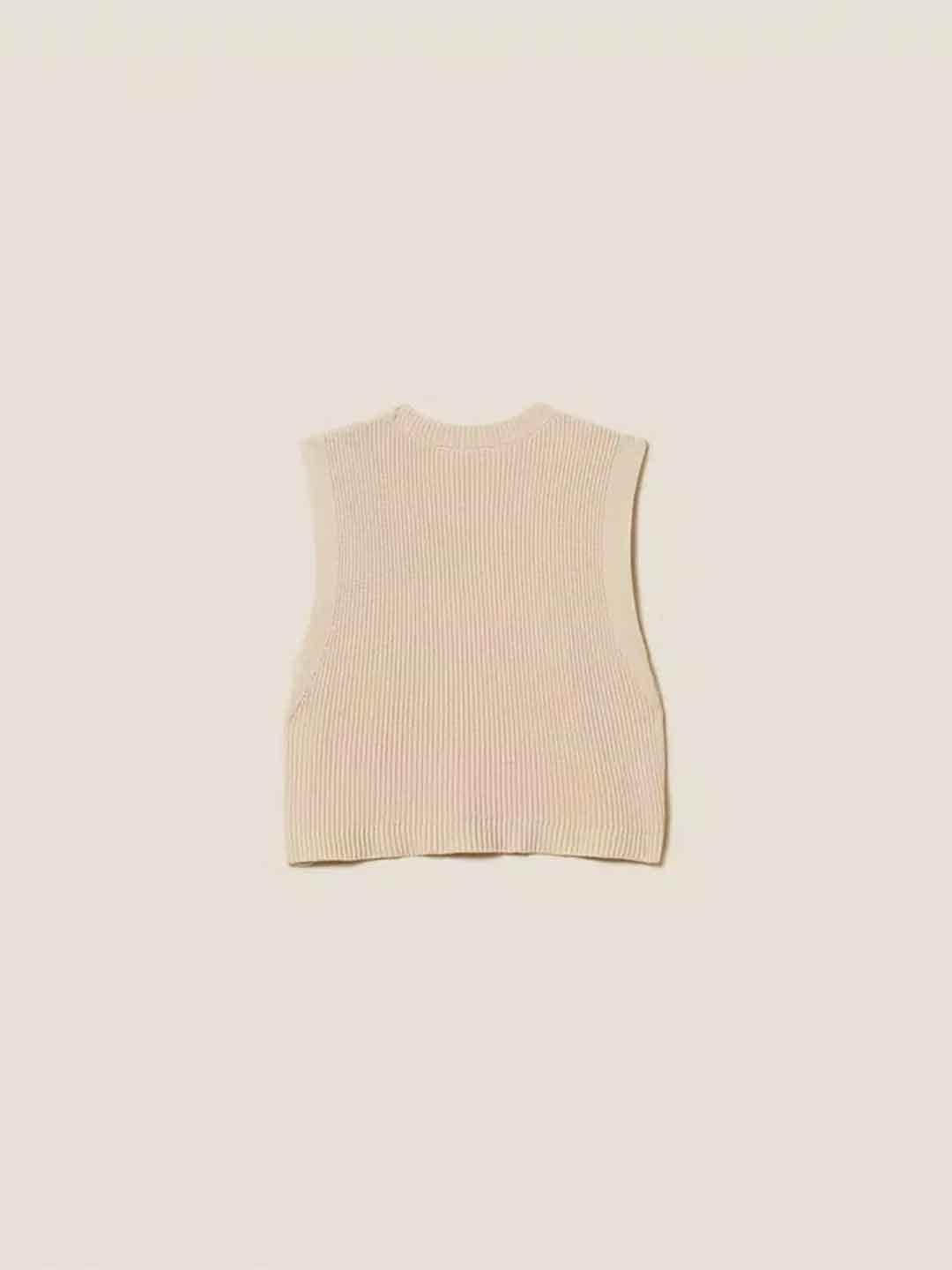 Twinset gilet kids beige in lana