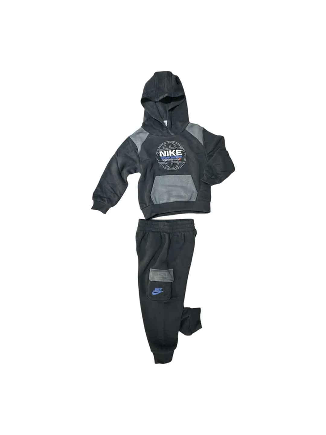 Nike coordinato kids grigio con cappuccio